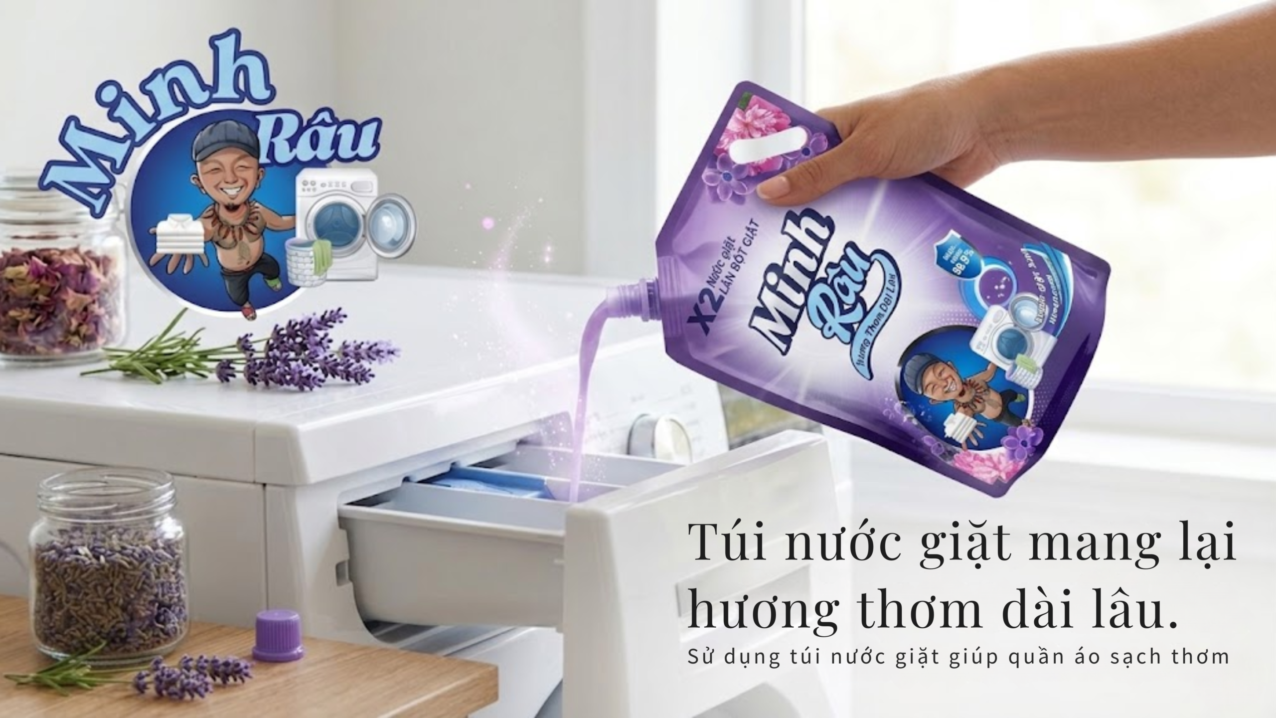 Cách Sử Dụng Nước Giặt Minh Râu Hiệu Quả Cho Máy Giặt
